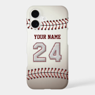 Baseball Number 24 with Your Name - Modern Sporty