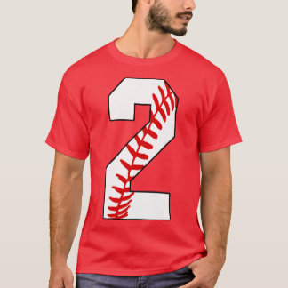 Baseball Number 2 2 Baseball  Jersey Favourite Pla T-Shirt