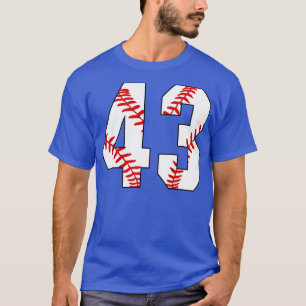 Baseball Number 43 43 Baseball  Jersey Favourite P T-Shirt