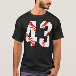 Baseball Number 43 43 Baseball Jersey Favourite P T-Shirt
