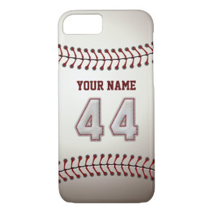 Baseball Number 44 with Your Name - Modern Sporty iPhone 8/7 Case