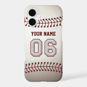 Baseball Number 6 with Your Name - Modern Sporty