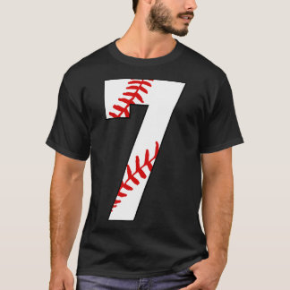 Baseball Number 7 7 Baseball  Jersey Favourite Pla T-Shirt