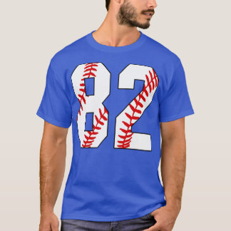 Baseball Number 82 82 Baseball  Jersey Favourite P T-Shirt