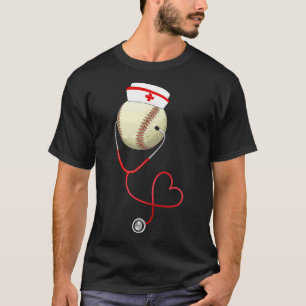 Baseball Nursing Funny For Nurse's Day Sports Medi T-Shirt