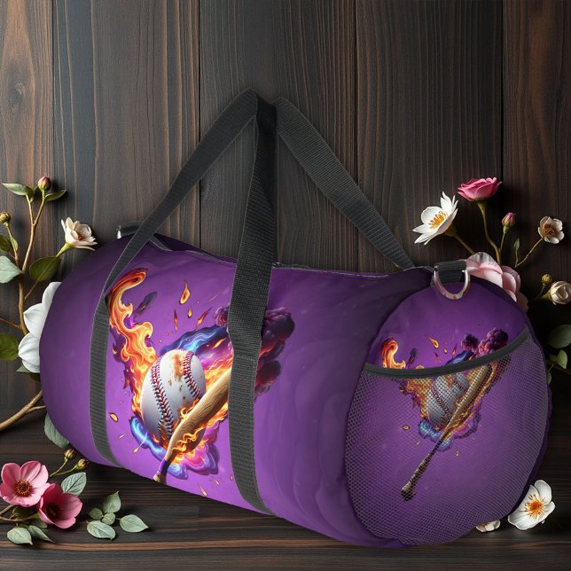 Baseball on Fire.  Duffle Bag (Creator Uploaded)