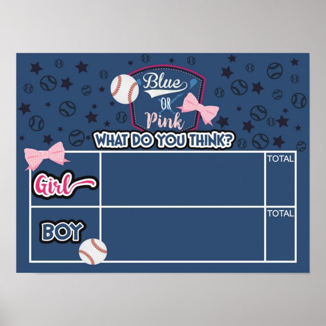 baseball or bows cast your vote poster (Front)