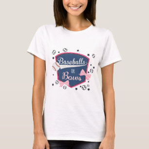 Baseball or bows Gender Reveal T-Shirt