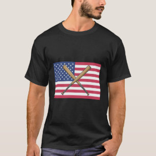 Baseball Outfit Usa American Flag Gifts Baseball T-Shirt