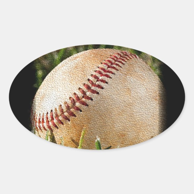 Baseball Oval Sticker (Front)