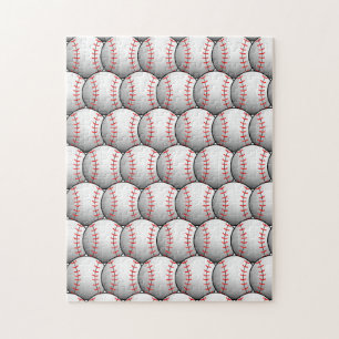 Baseball Overlapping Pattern Frustrating Jigsaw Puzzle