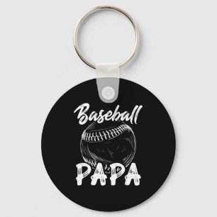 Baseball Papa For Men Family Matching Players Team Key Ring