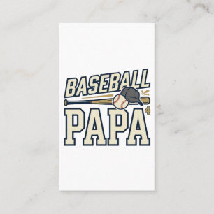 Baseball Papa Vintage Engraving Shirt Design_1 Business Card