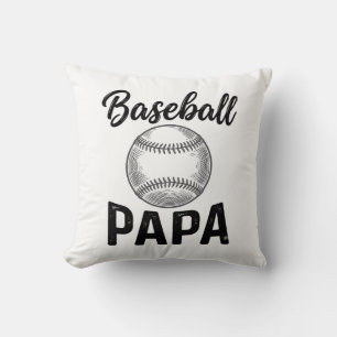 Baseball Papa Vintage Engraving Shirt Design_1 Cushion