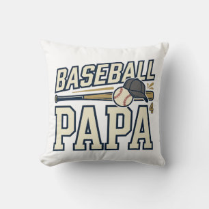 Baseball Papa Vintage Engraving Shirt Design_1 Cushion