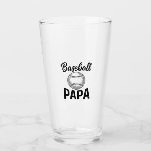 Baseball Papa Vintage Engraving Shirt Design_1 Glass