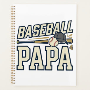 Baseball Papa Vintage Engraving Shirt Design_1 Planner