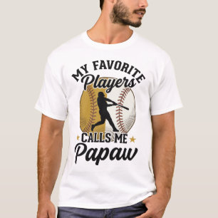 Baseball Papaw Favourite Players Vintage Shirt Des