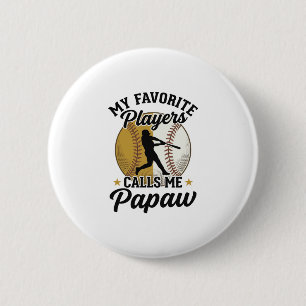 Baseball Papaw Favourite Players Vintage Shirt Des 6 Cm Round Badge