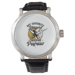Baseball Papaw Favourite Players Vintage Shirt Des Watch