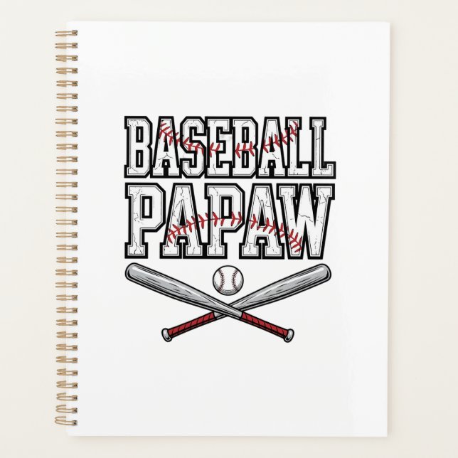 Baseball Papaw Vintage Engraving Design_1 Planner (Front)