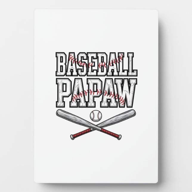 Baseball Papaw Vintage Engraving Design_1 Plaque (Front)