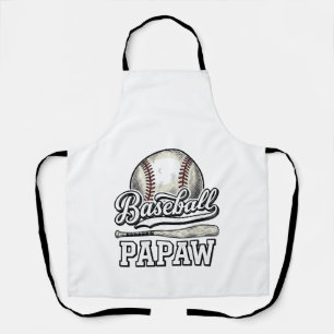 Baseball Papaw Vintage Engraving Shirt Design_1 Apron