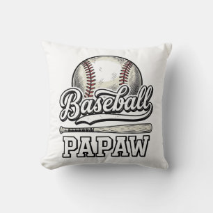 Baseball Papaw Vintage Engraving Shirt Design_1 Cushion