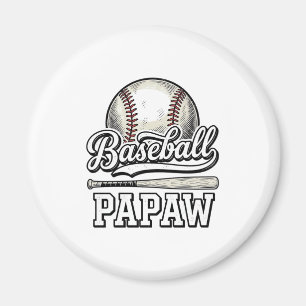 Baseball Papaw Vintage Engraving Shirt Design_1 Magnet