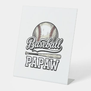 Baseball Papaw Vintage Engraving Shirt Design_1 Pedestal Sign