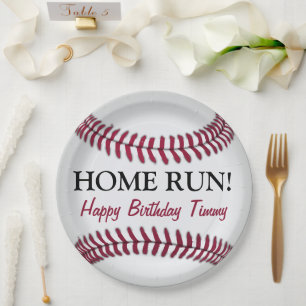 Baseball paper plates