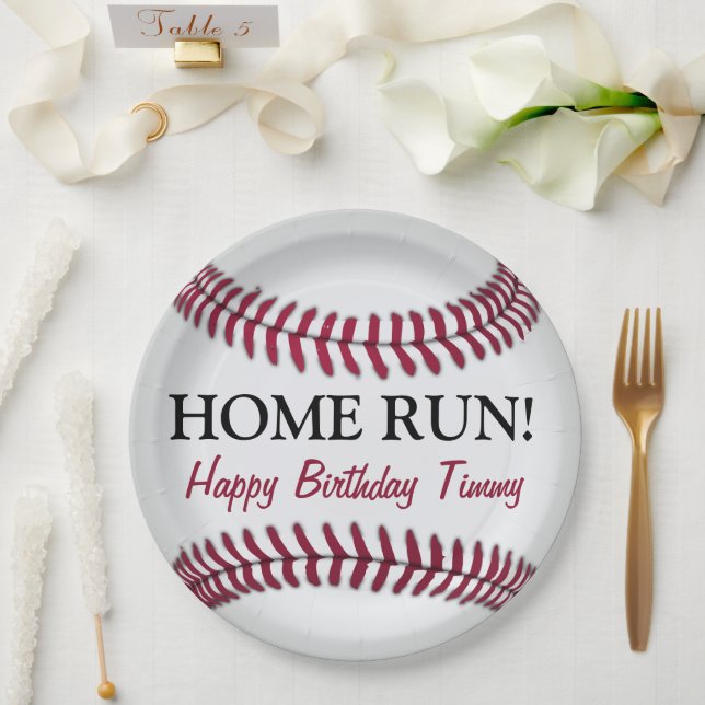 Baseball paper plates (Wedding)