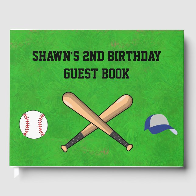 Baseball Party Guest Book (Front)