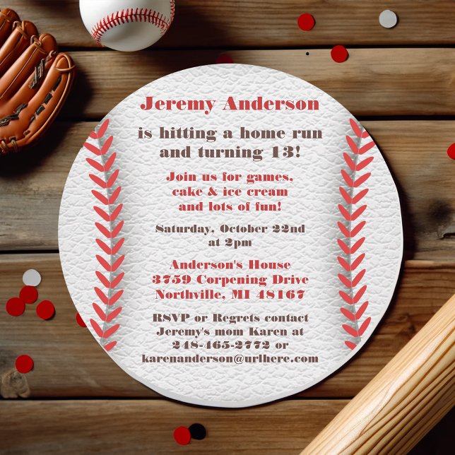 Baseball Party Invitations (Creator Uploaded)