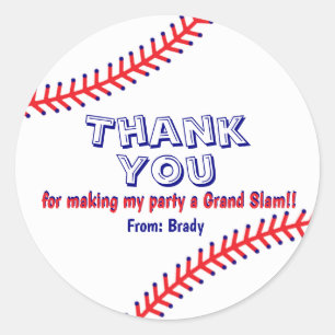Baseball Party Stickers