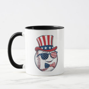 Baseball Patriotic 4th of July Baseball Lover Mug