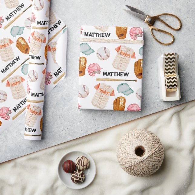 Baseball Pattern birthday Wrapping Paper (Crafts)