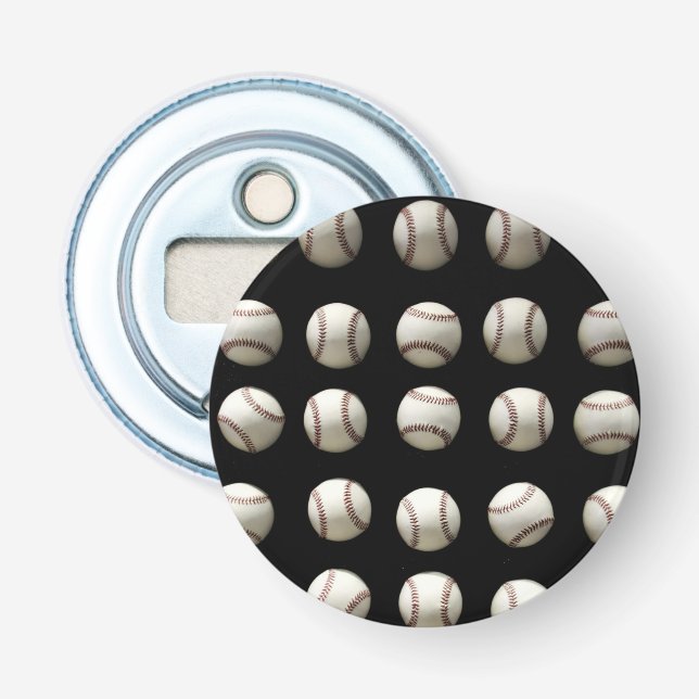 Baseball Pattern Bottle Opener (Front)