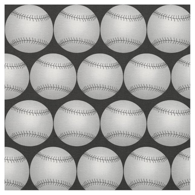 Baseball Pattern Fabric (Close Up)