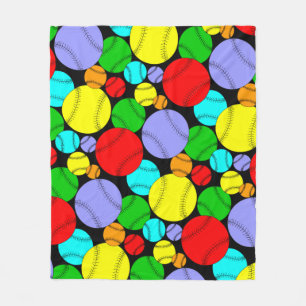 Baseball Pattern Fleece Blanket