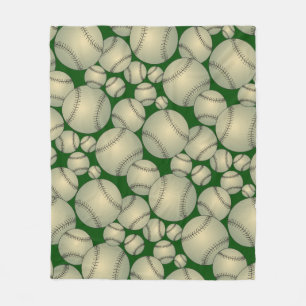 Baseball Pattern Fleece Blanket