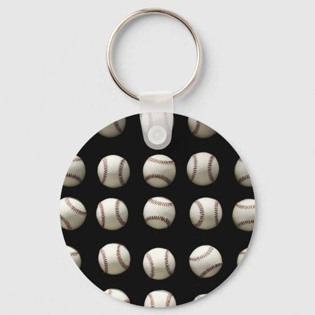 Baseball Pattern Key Ring (Front)