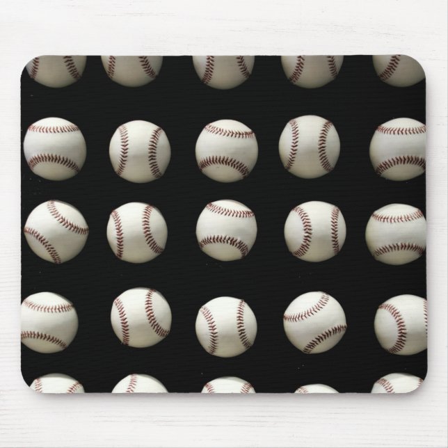 Baseball Pattern Mouse Pad (Front)