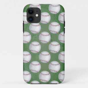 Baseball Pattern on Green iPhone 11 Case