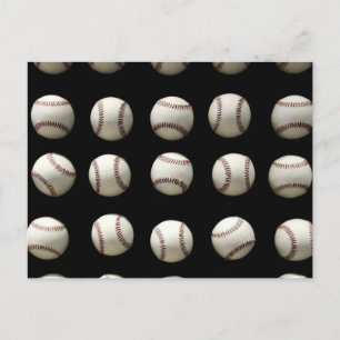 Baseball Pattern Postcard