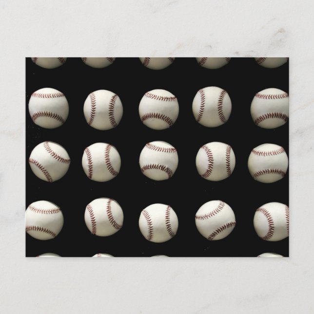 Baseball Pattern Postcard (Front)