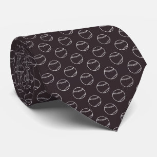 Baseball Pattern Ties. Tie