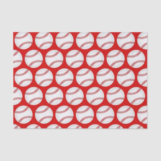 Baseball Pattern Tissue Paper (Front)