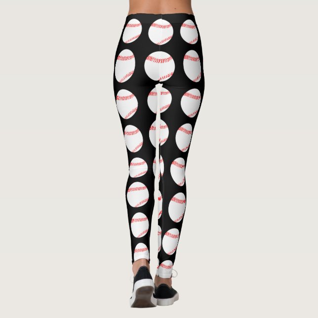 Baseball Pattern Women's Leggings (Back)