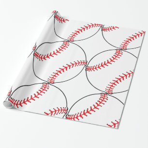 Baseball Pattern Wrapping Paper